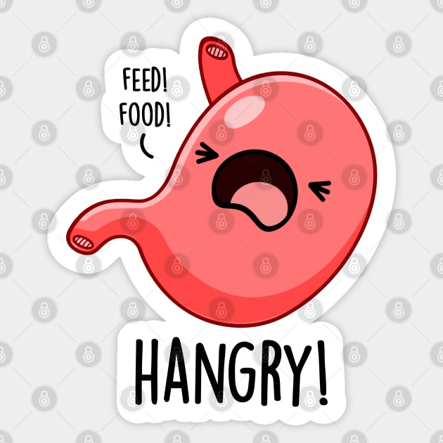 Hangry Funny Hungry Angry Pun Sticker by punnybone